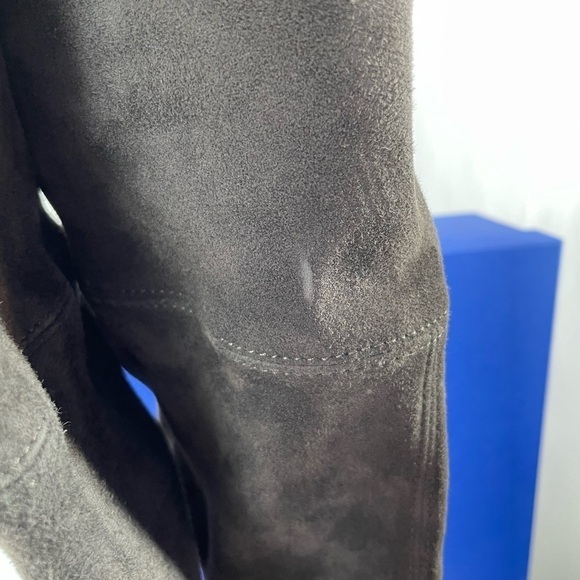 Stuart Weitzman Lowland Suede Over-the-Knee Boots in Grey Size 7.5 - Picture 10 of 13